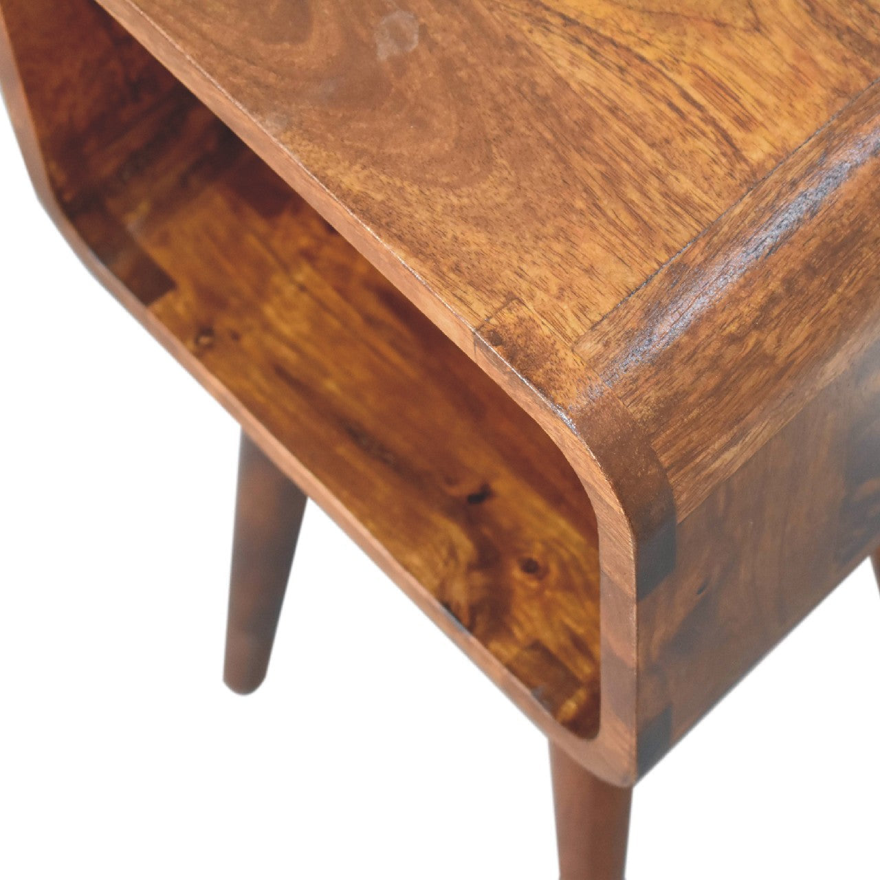 Mini Chestnut Curved Open Bedside Bedside table / chest CasaFenix