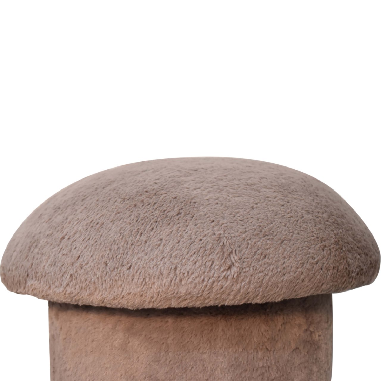 Mocha Faux Fur Mushroom Footstool Footstool CasaFenix