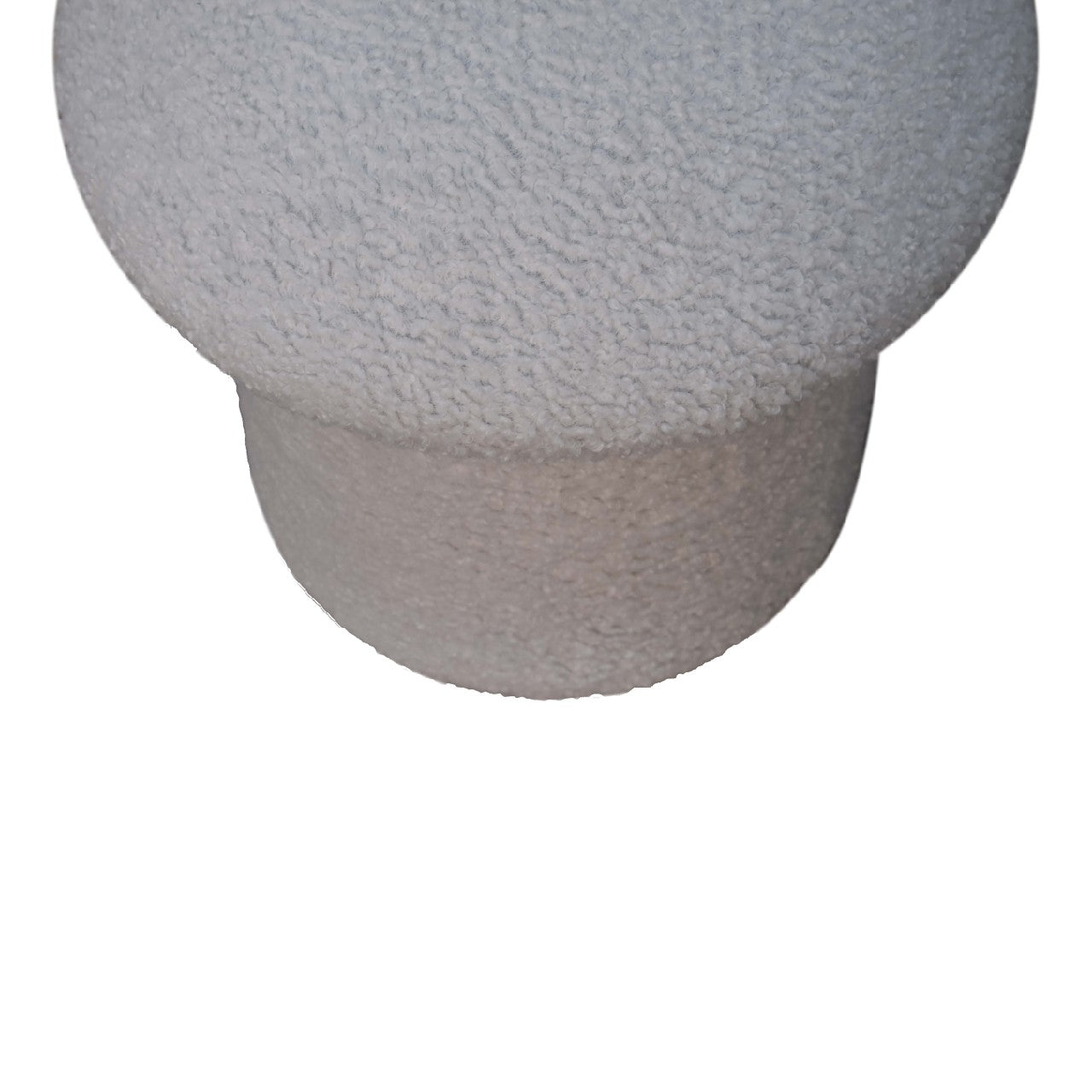 White Boucle Mushroom Footstool Footstool CasaFenix