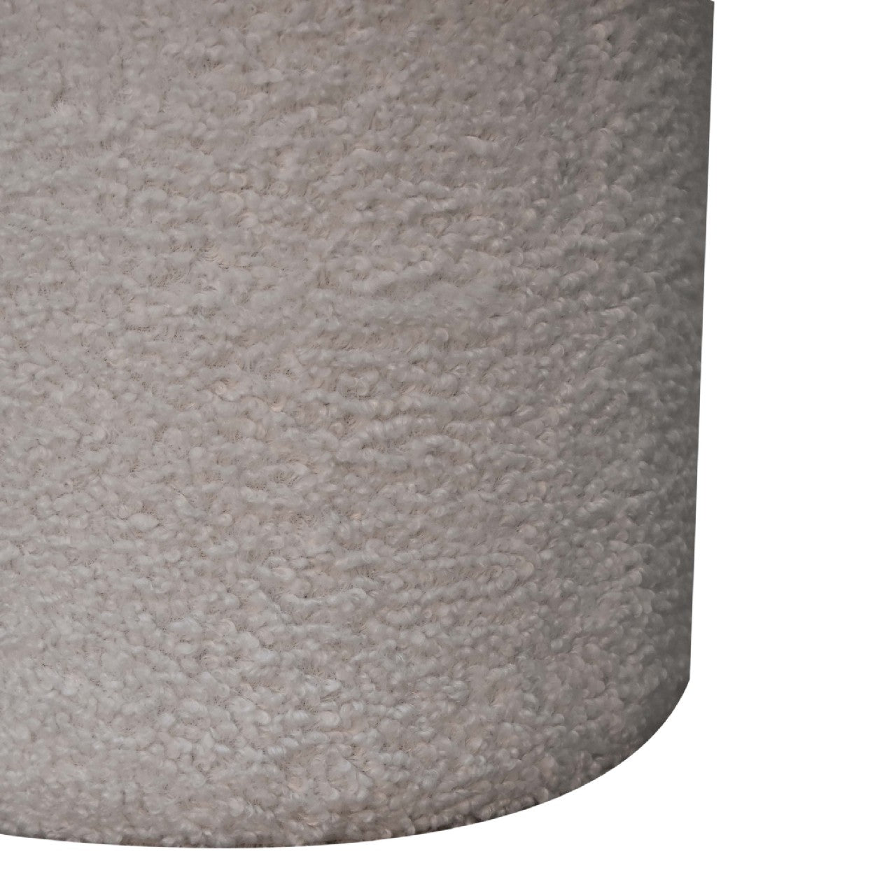 White Boucle Mushroom Footstool Footstool CasaFenix