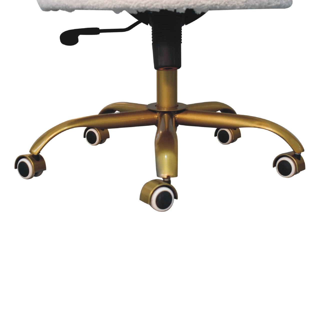 White Boucle Swivel Chair Chair CasaFenix