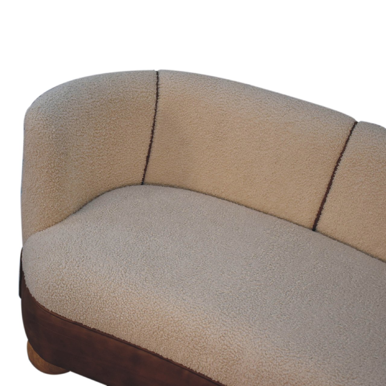 Boucle Cream Buffalo Small Sofa Sofa CasaFenix