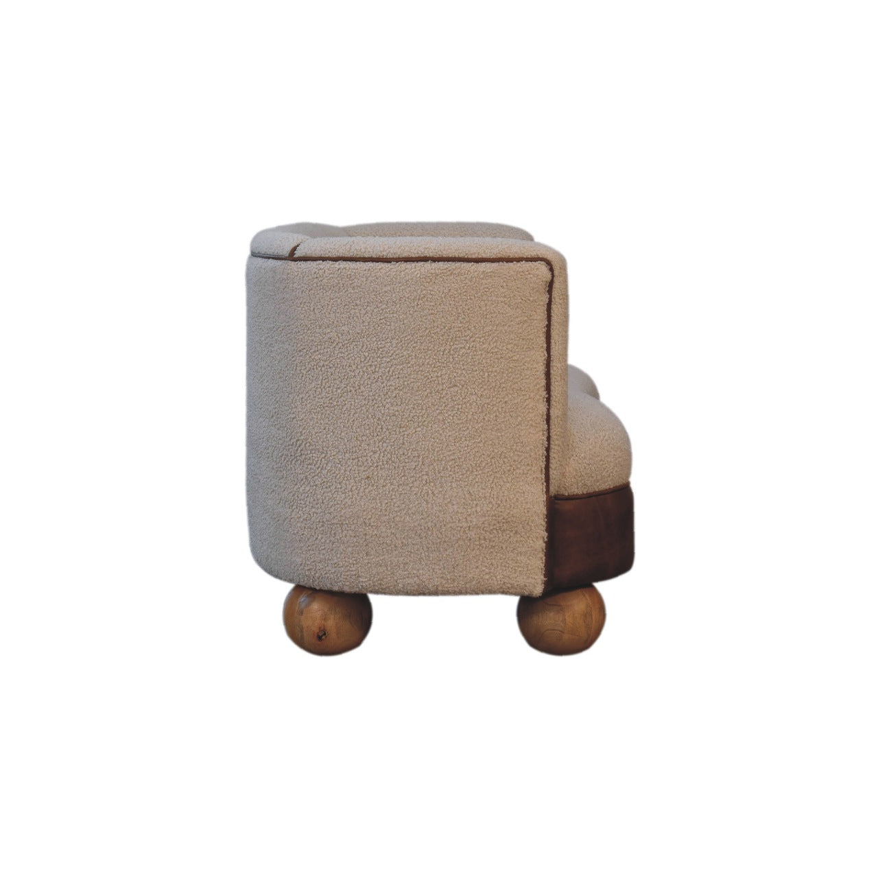 Boucle Cream Buffalo Small Sofa Sofa CasaFenix