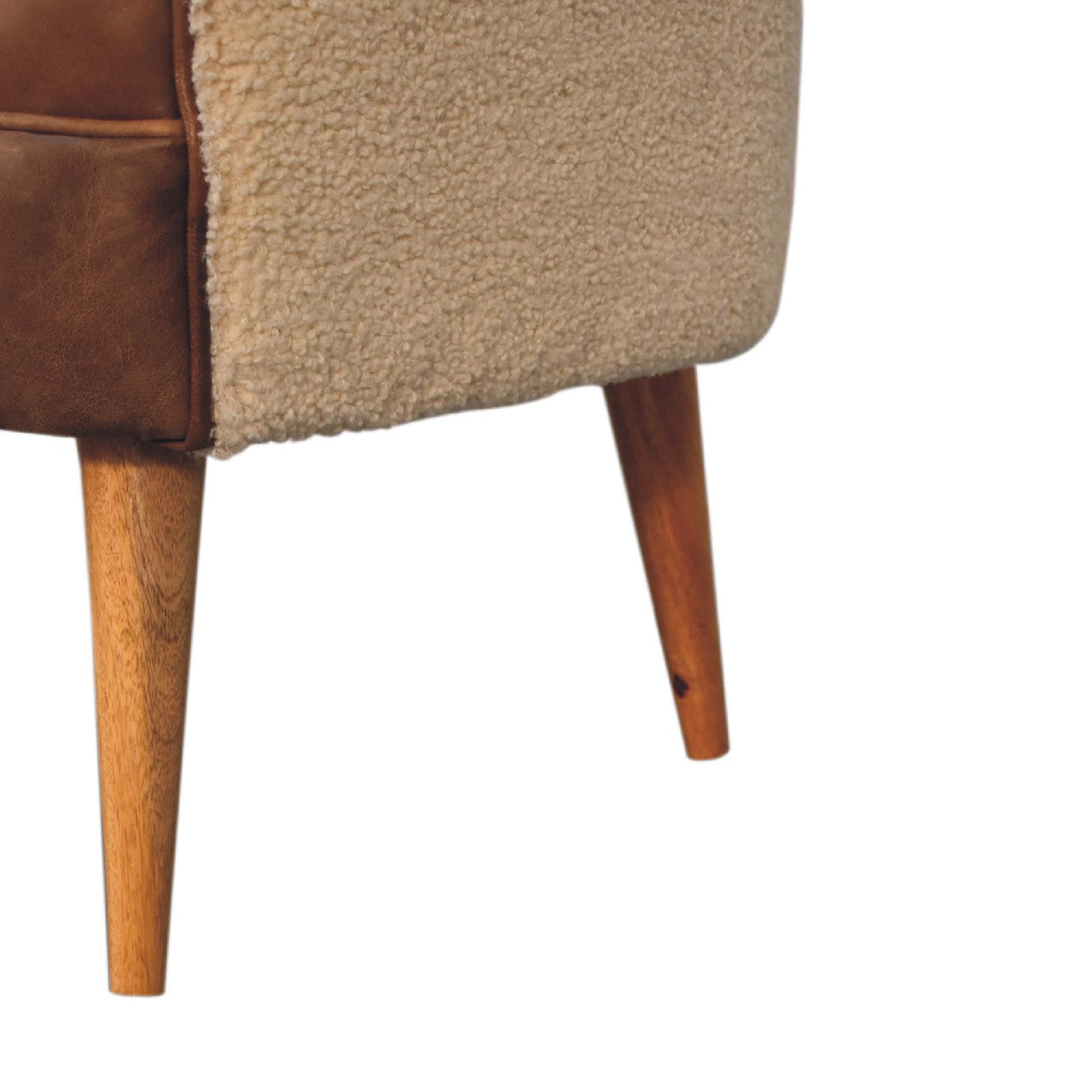Boucle Cream Buffalo Armchair Chair CasaFenix