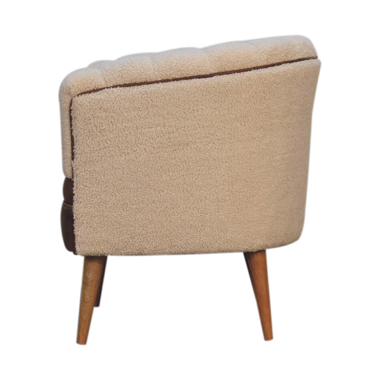 Boucle Cream Buffalo Armchair Chair CasaFenix