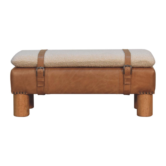 IN3497 Strapped Cyclinder Bench Benches CasaFenix