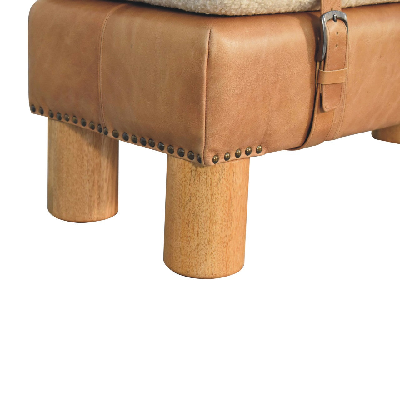 IN3497 Strapped Cyclinder Bench Benches CasaFenix