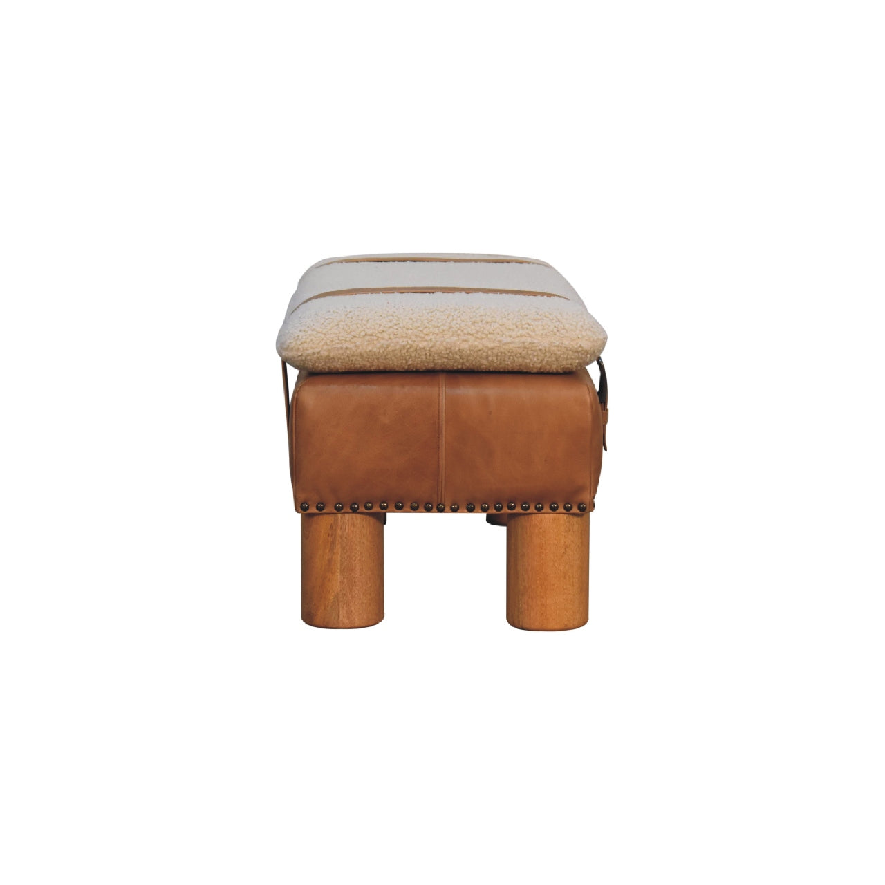 IN3497 Strapped Cyclinder Bench Benches CasaFenix