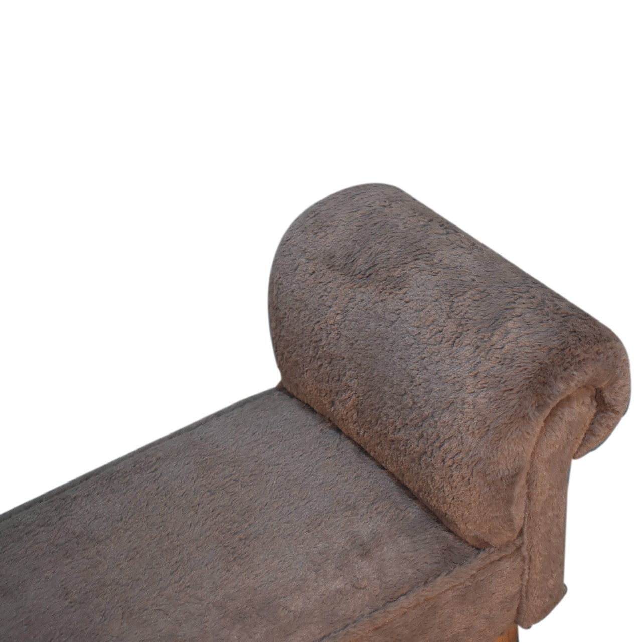 Mocha Faux Fur Bedroom Bench Benches CasaFenix