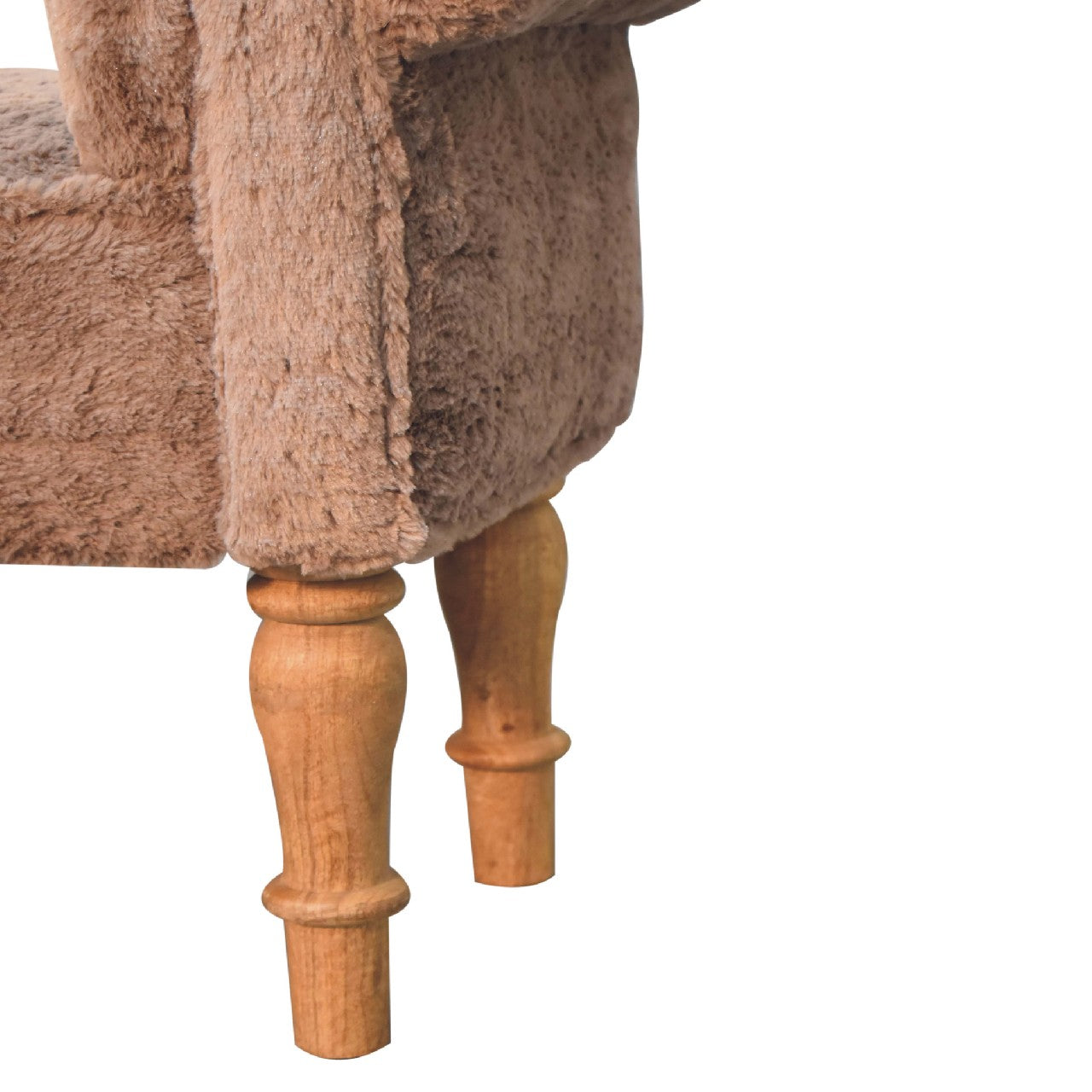 Mocha Faux Fur Bedroom Bench Benches CasaFenix