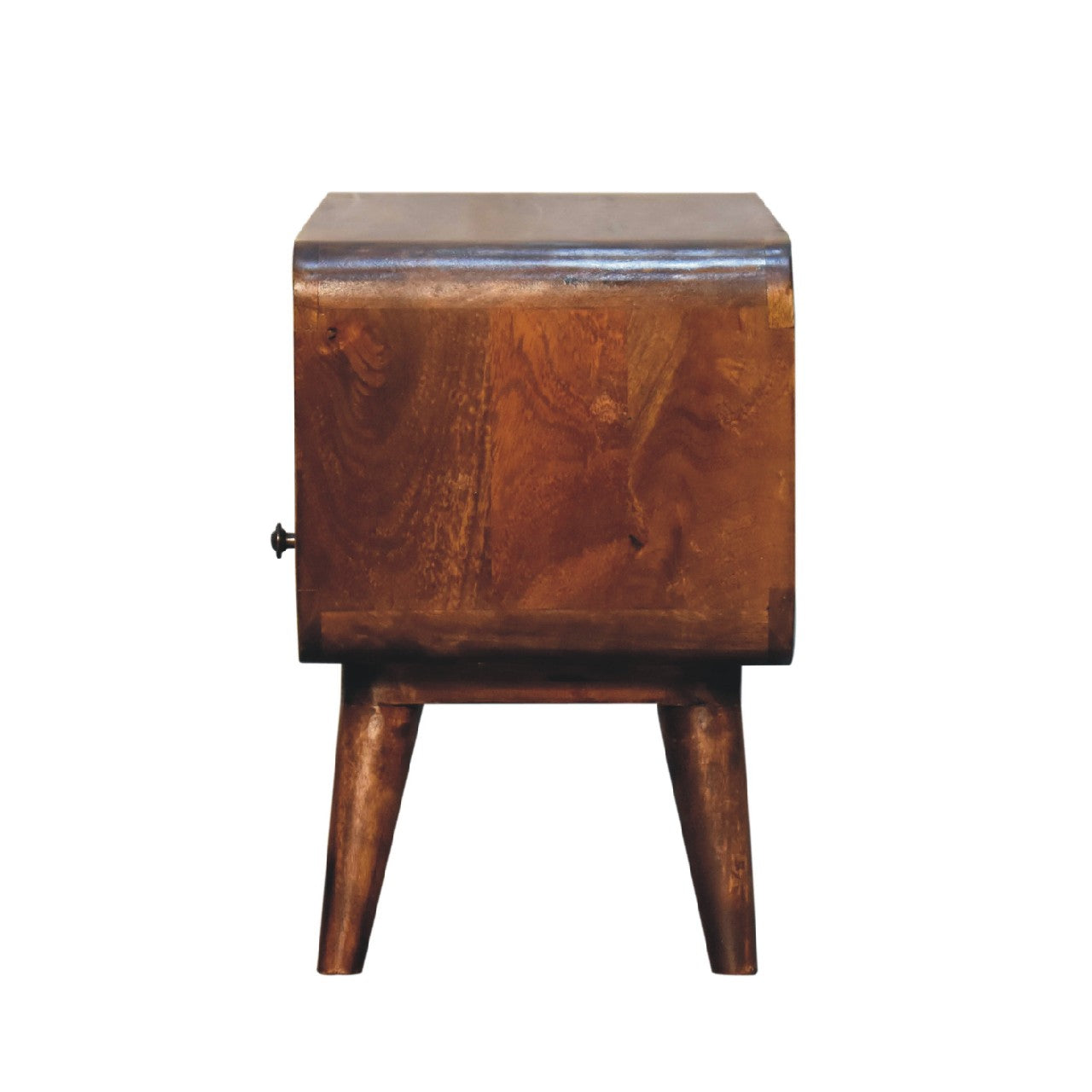 Mini Chestnut Curved Media Unit TV Stand CasaFenix
