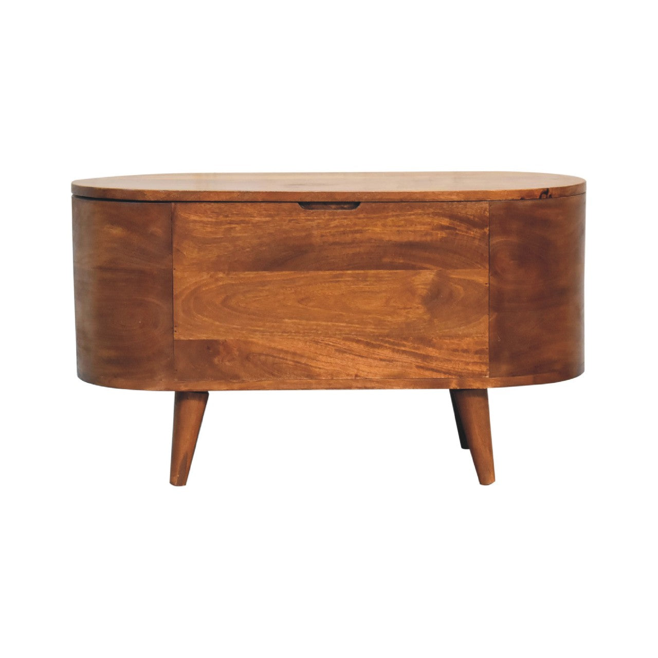 Chestnut Rounded Lid up Blanket Box Blanket box CasaFenix