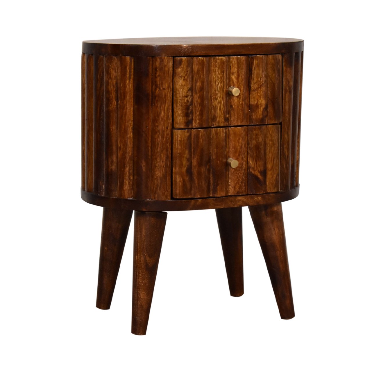 Stripe Chestnut 2 Drawer Bedside Bedside table / chest CasaFenix