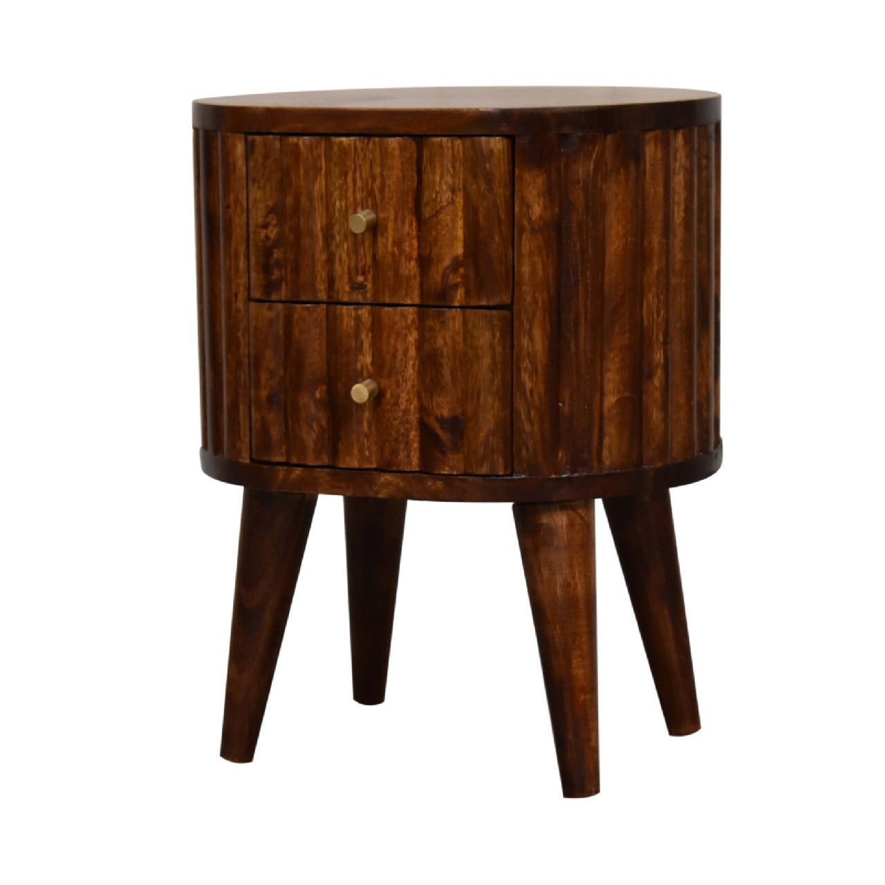 Stripe Chestnut 2 Drawer Bedside Bedside table / chest CasaFenix