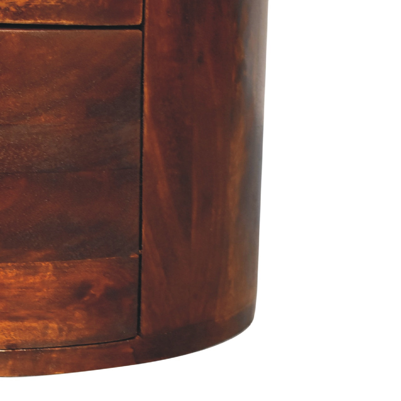 Chestnut Drum Chest 3 Drawer 57cm High Chest of drawers CasaFenix