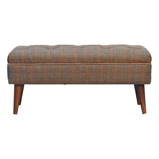Multi Tweed Buffalo Pipe Bench Benches CasaFenix