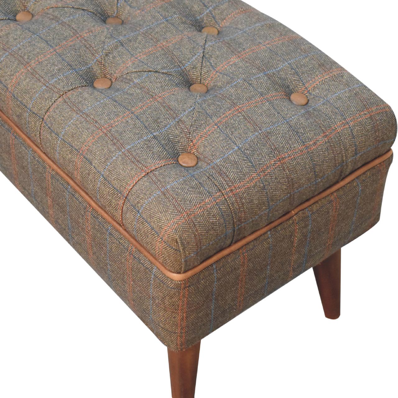 Multi Tweed Buffalo Pipe Bench Benches CasaFenix