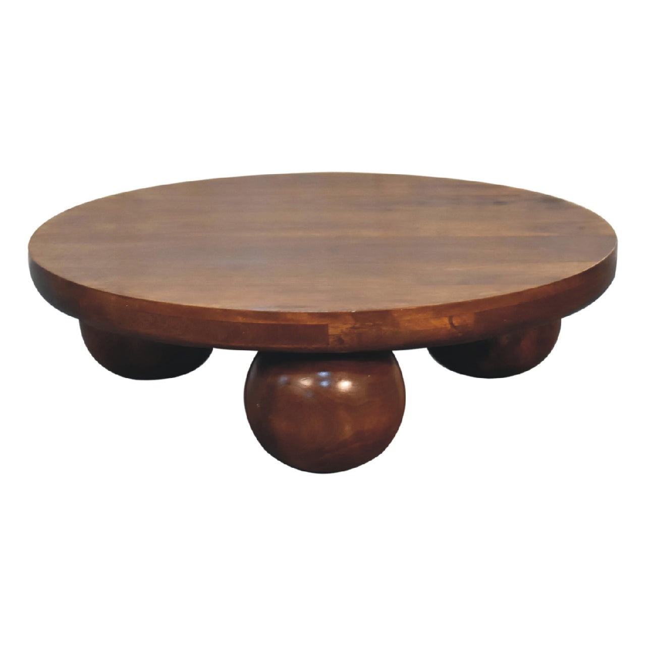 Chestnut Central Ball Table or Stool Console table CasaFenix