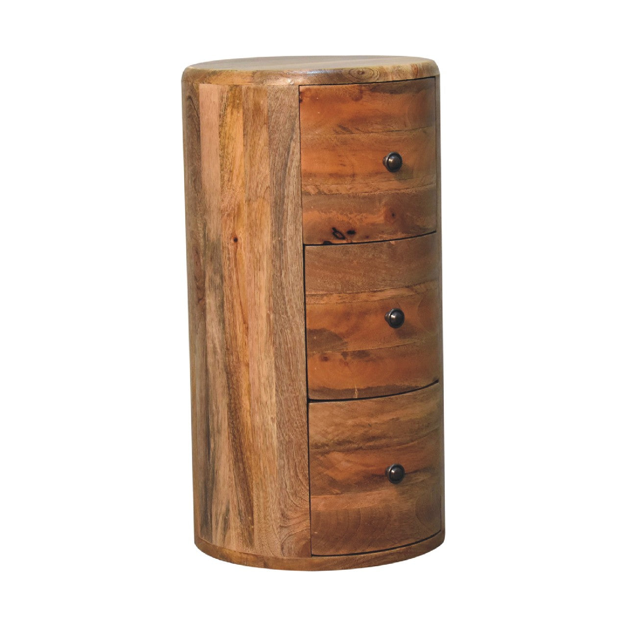 Oak-ish Drum Chest 3 Drawer Chest of drawers CasaFenix