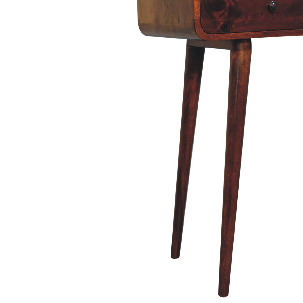 Chestnut Curved Hallway Table Console table CasaFenix