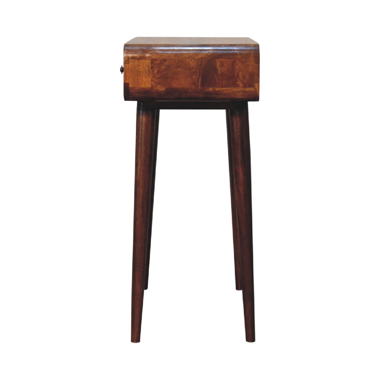 Chestnut Curved Hallway Table Console table CasaFenix