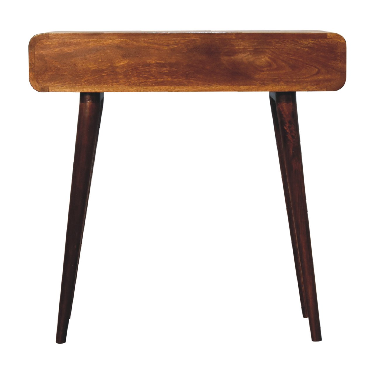 Chestnut Curved Hallway Table Console table CasaFenix