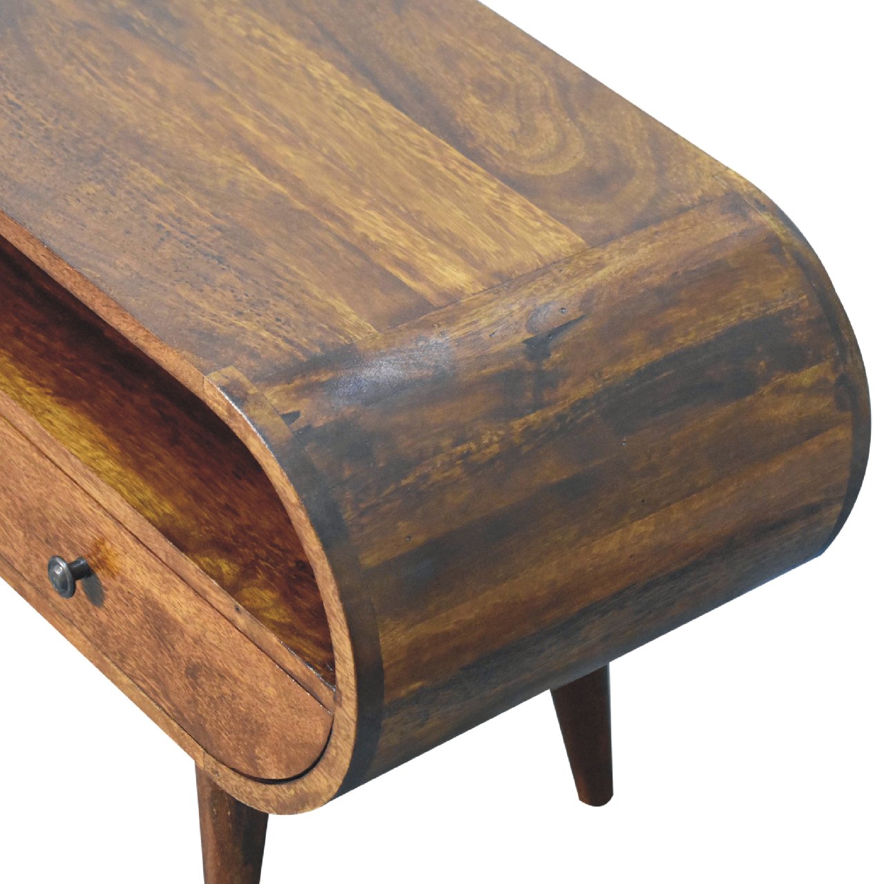 Chestnut Circular TV Stand TV Stand CasaFenix