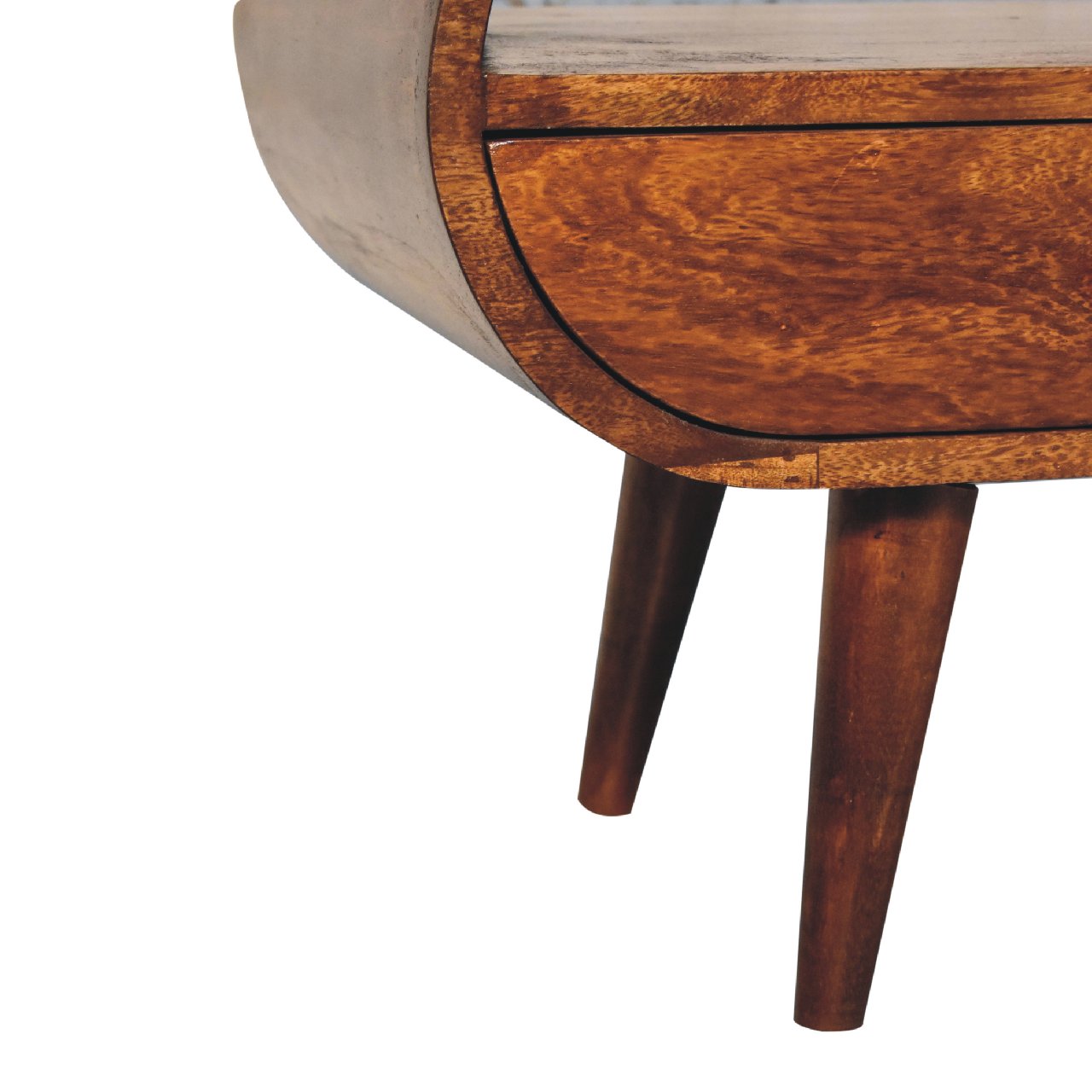 Chestnut Circular TV Stand TV Stand CasaFenix
