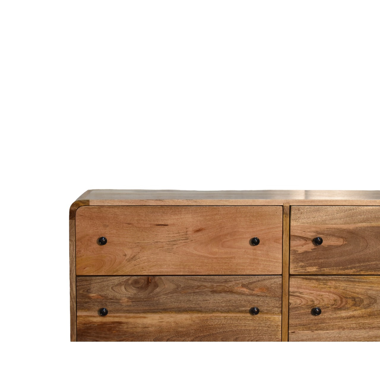 Large Curved Oak-ish Chest Chest of drawers CasaFenix