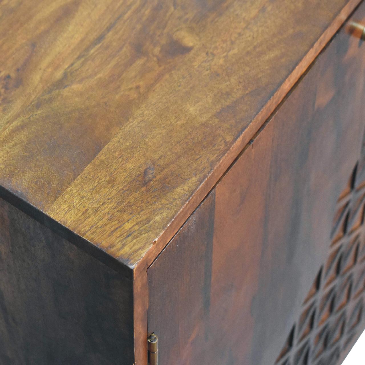 Chestnut Dice Cabinet Cabinets & Storage CasaFenix