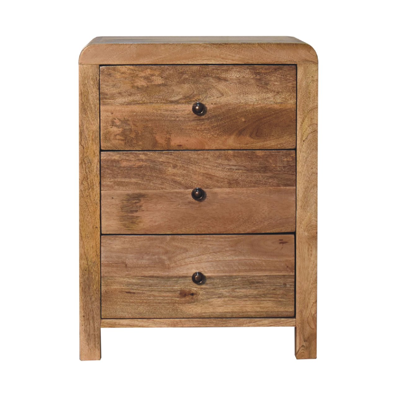 Aspen Oak-ish 3 Drawer Bedside Bedside table / chest CasaFenix
