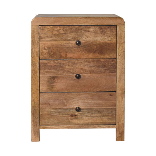 Aspen Oak-ish 3 Drawer Bedside Bedside table / chest CasaFenix