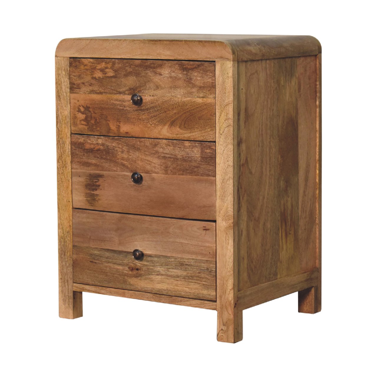 Aspen Oak-ish 3 Drawer Bedside Bedside table / chest CasaFenix