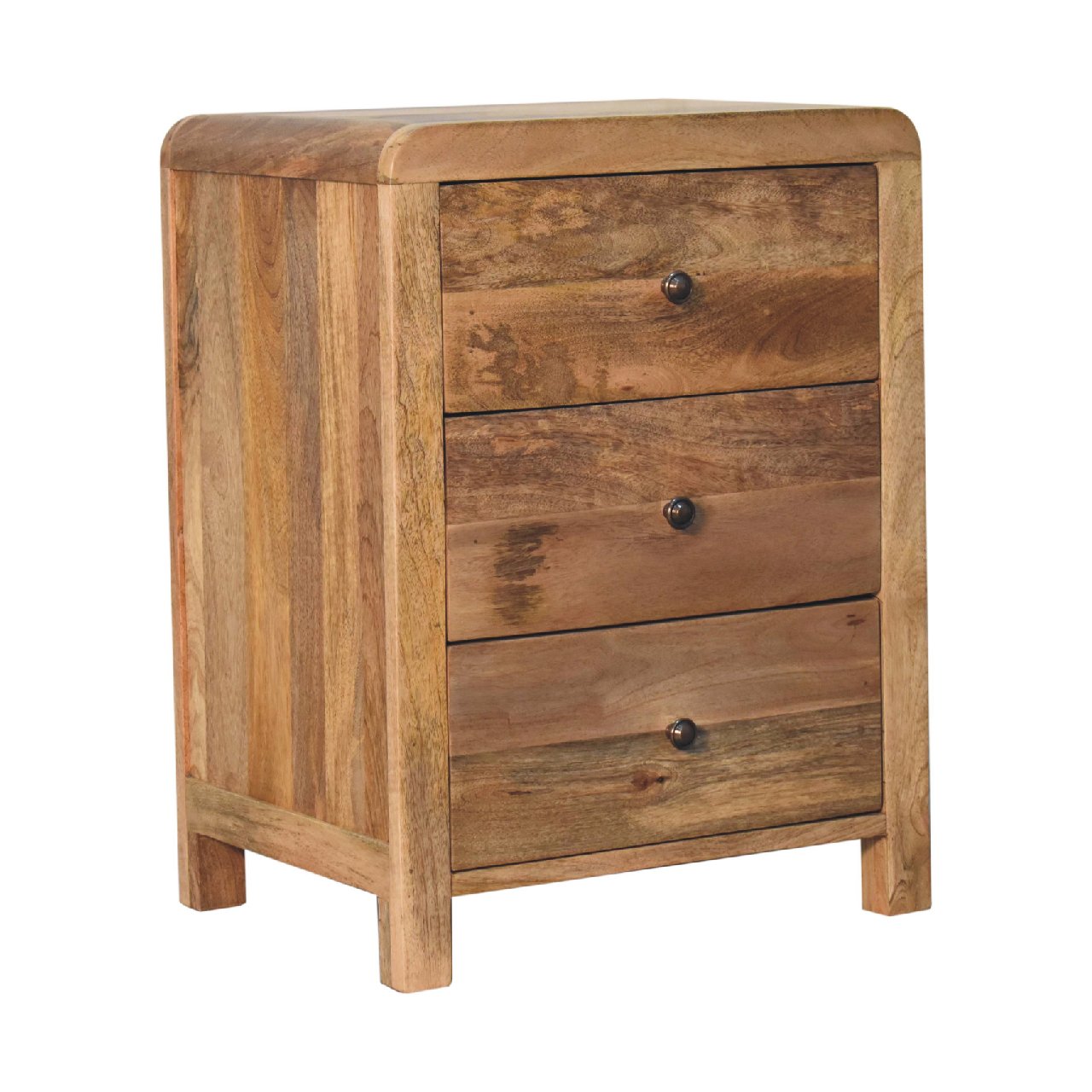 Aspen Oak-ish 3 Drawer Bedside Bedside table / chest CasaFenix