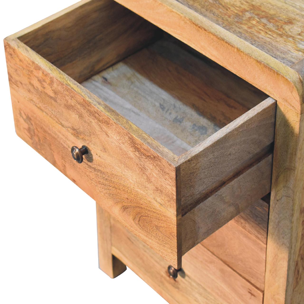 Aspen Oak-ish 3 Drawer Bedside Bedside table / chest CasaFenix