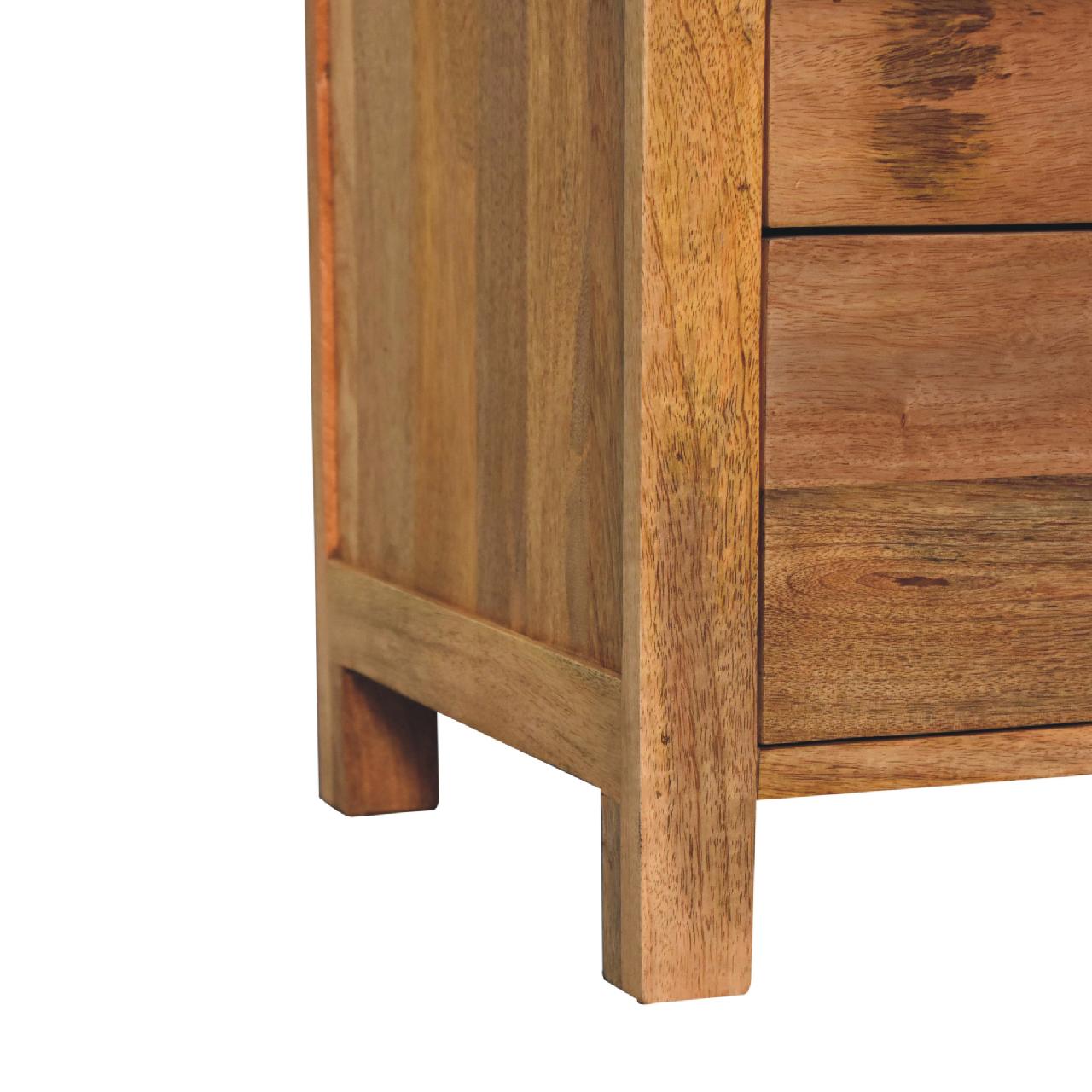Aspen Oak-ish 3 Drawer Bedside Bedside table / chest CasaFenix