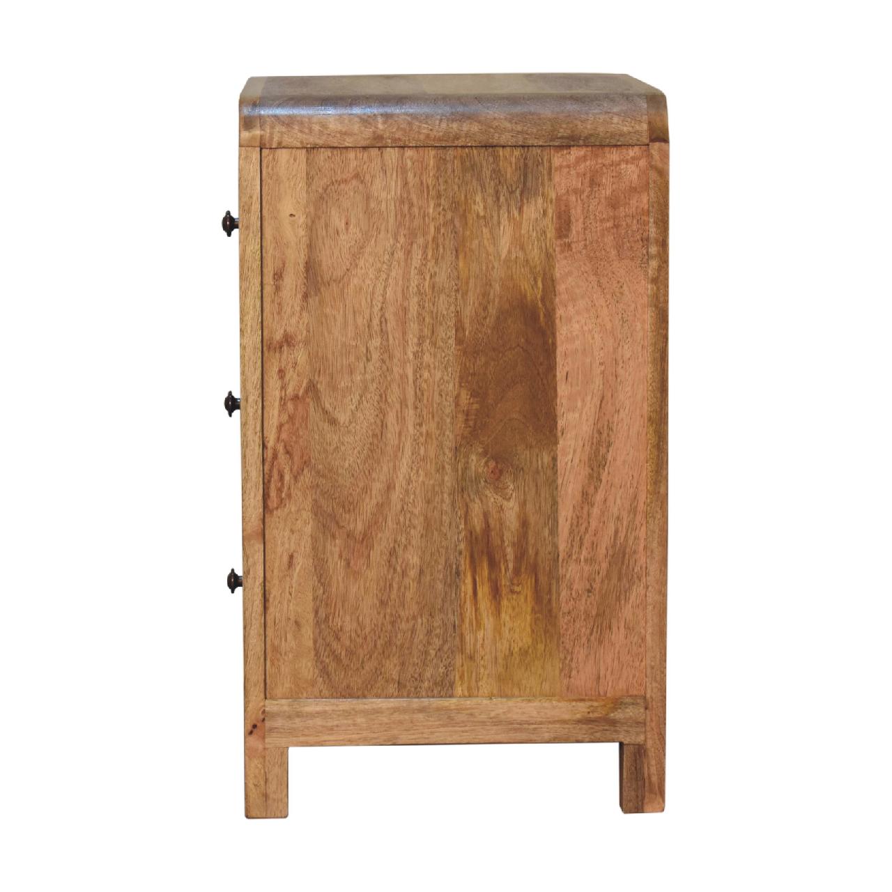 Aspen Oak-ish 3 Drawer Bedside Bedside table / chest CasaFenix