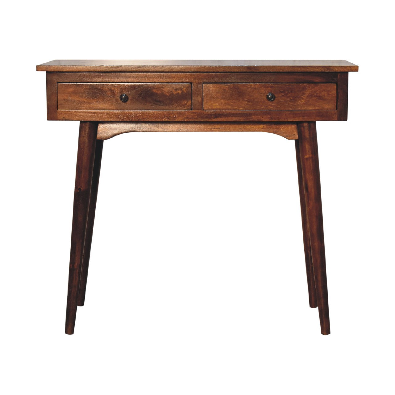 Chestnut Hallway 2 Drawer Console Table Console table CasaFenix