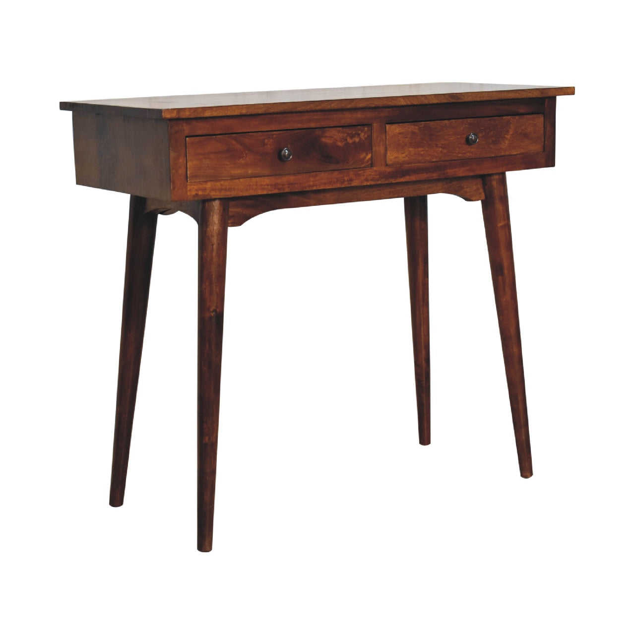 Chestnut Hallway 2 Drawer Console Table Console table CasaFenix