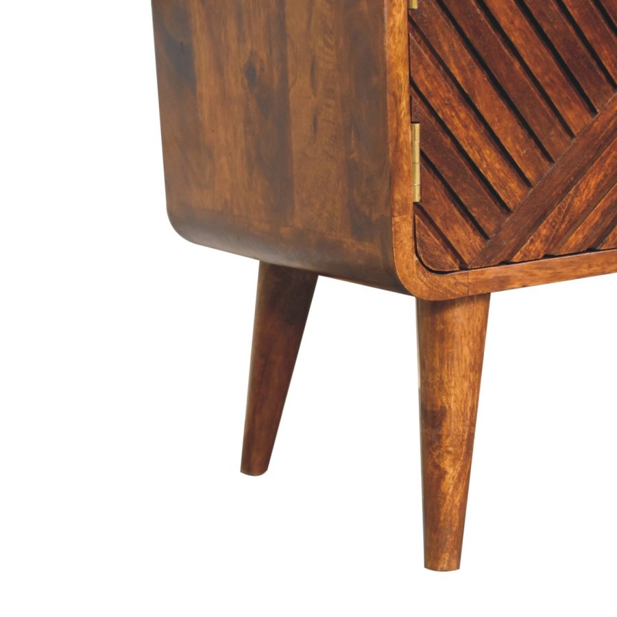 Boucle Carved Chestnut Telephone Table Console table CasaFenix