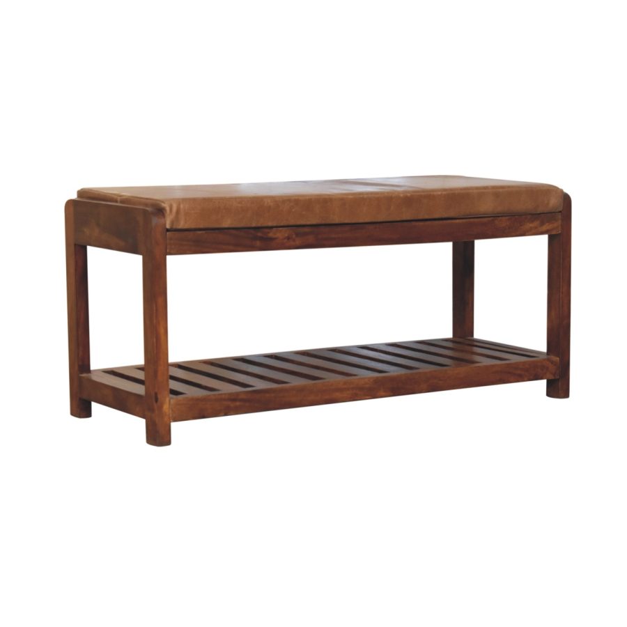 Buffalo Slatted Hallway Bench Benches CasaFenix