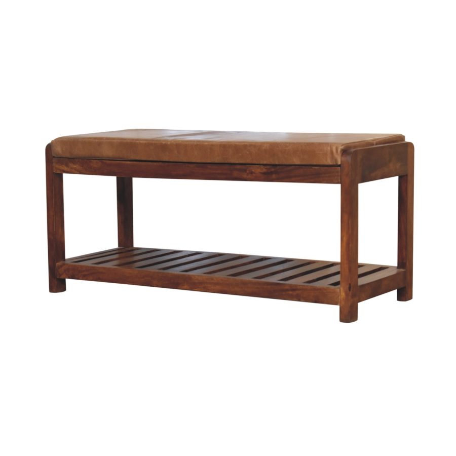 Buffalo Slatted Hallway Bench Benches CasaFenix