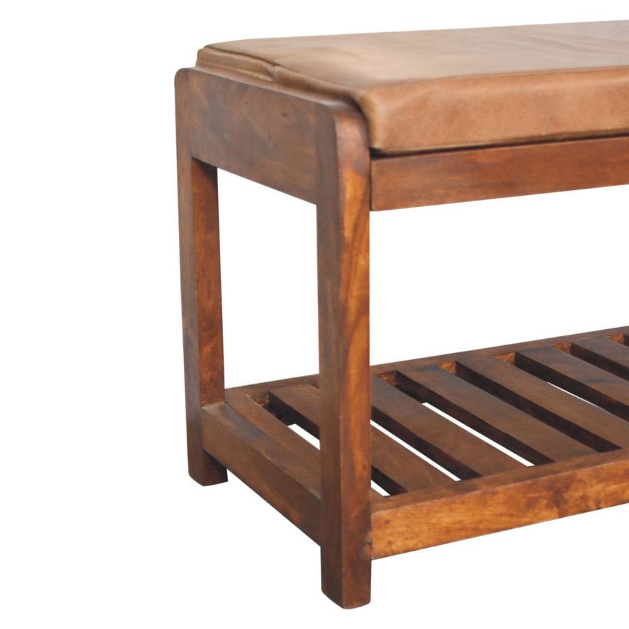 Buffalo Slatted Hallway Bench Benches CasaFenix
