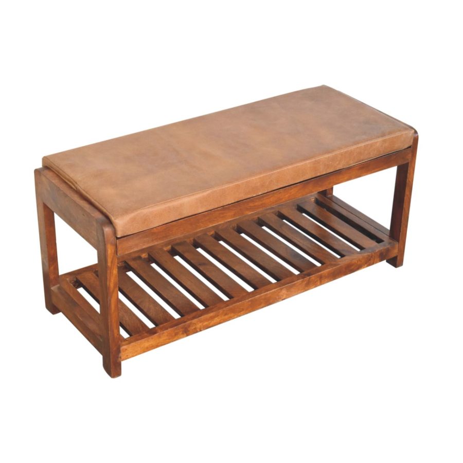 Buffalo Slatted Hallway Bench Benches CasaFenix