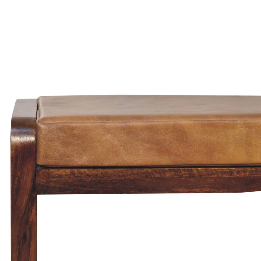 Small Buffalo Slatted Hallway Bench Benches CasaFenix