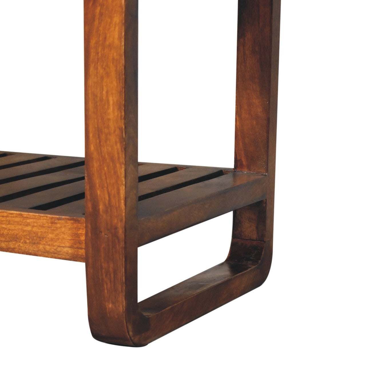 Small Buffalo Slatted Hallway Bench Benches CasaFenix