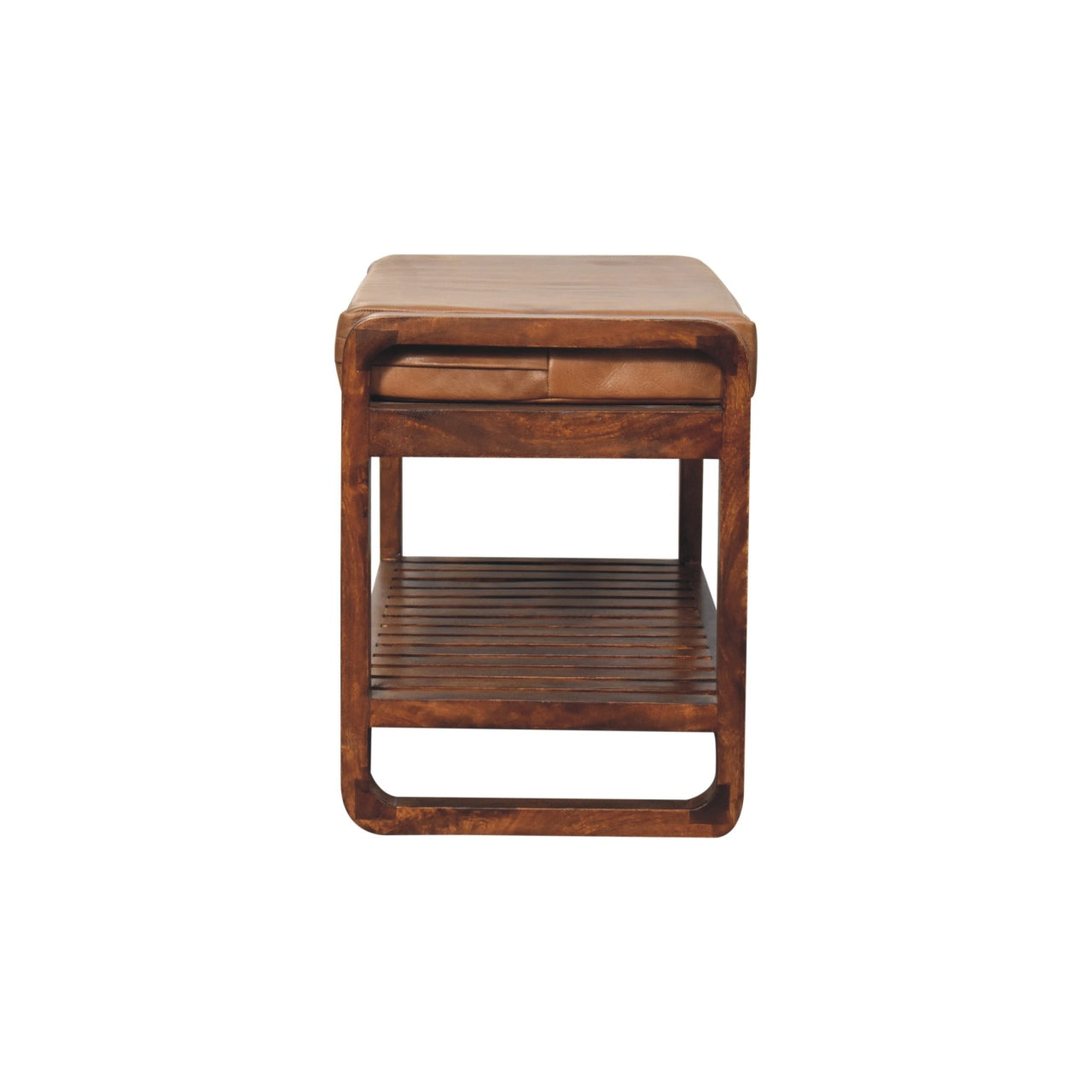 Small Buffalo Slatted Hallway Bench Benches CasaFenix