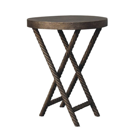 Metallic Rope Side Table Console table CasaFenix