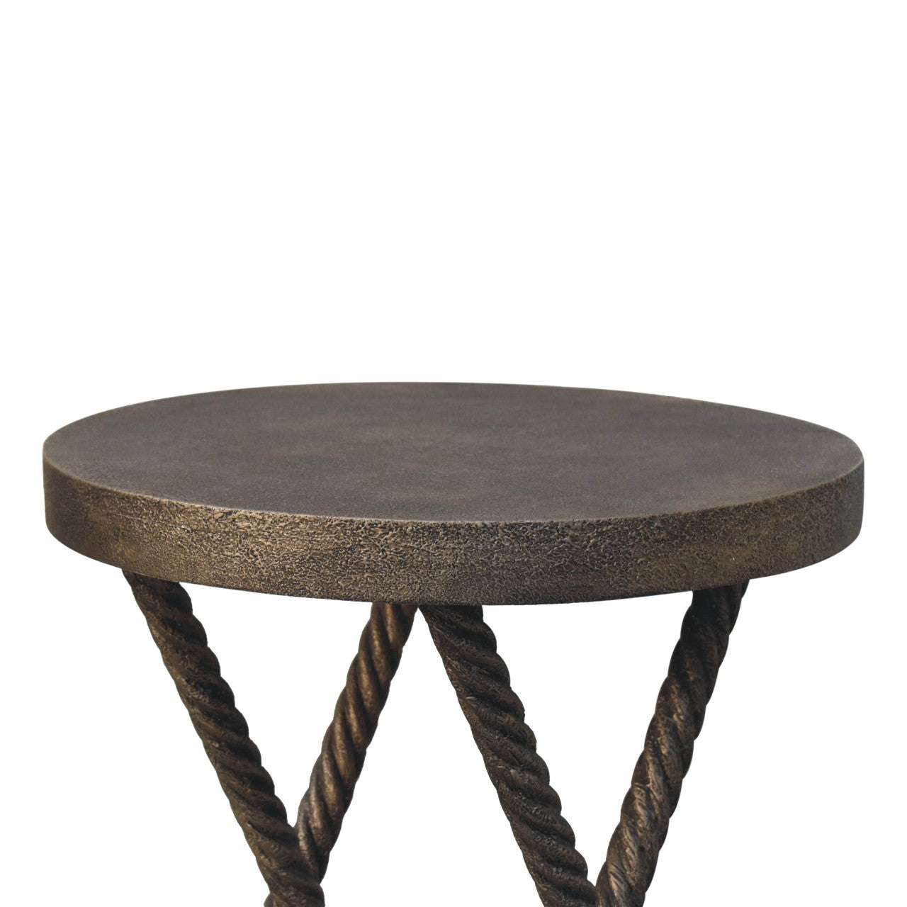 Metallic Rope Side Table Console table CasaFenix