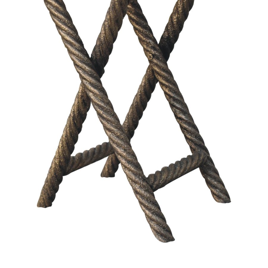 Metallic Rope Side Table Console table CasaFenix